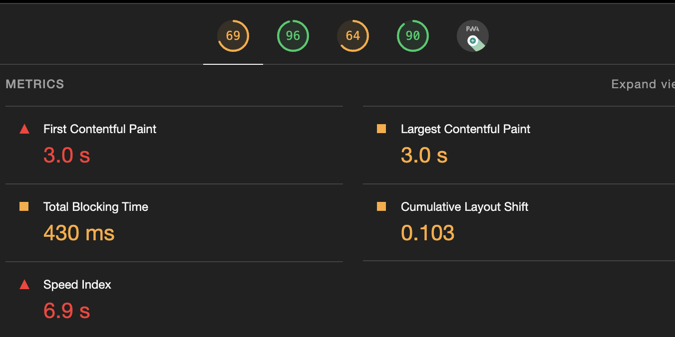 Core Web Vitals evidenciado através da ferramenta para desenvolvedores do Google Chrome
